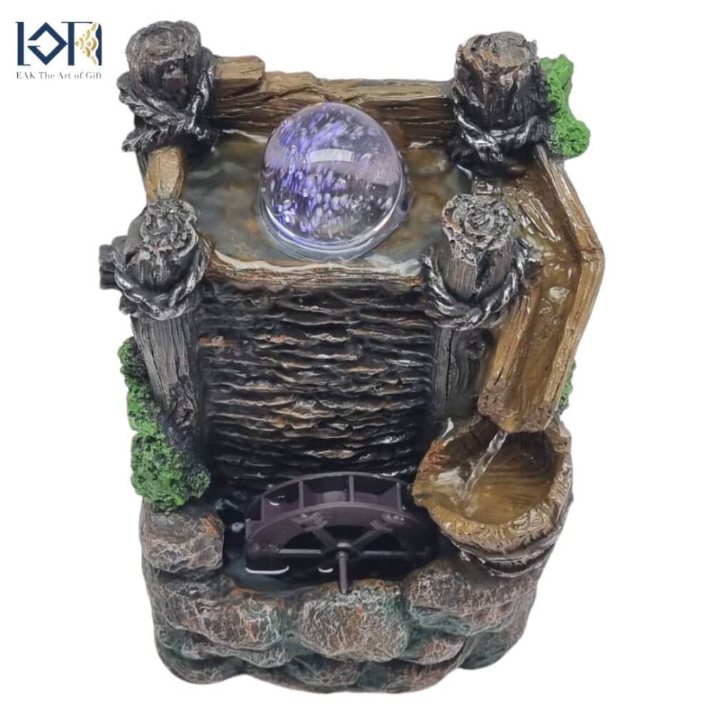 น้ำพุตั้งโต๊ะ EAKGIFT รุ่น 1099 มีกังหันวิดเงินเสริมฮวงจุ้ย ของขวัญมงคล_5