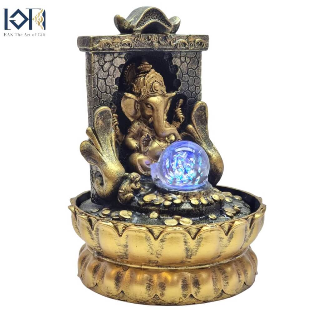 น้ำพุตั้งโต๊ะ EAKGIFT รุ่น16097 น้ำพุพระพิฆเนศเสริมฮวงจุ้ย