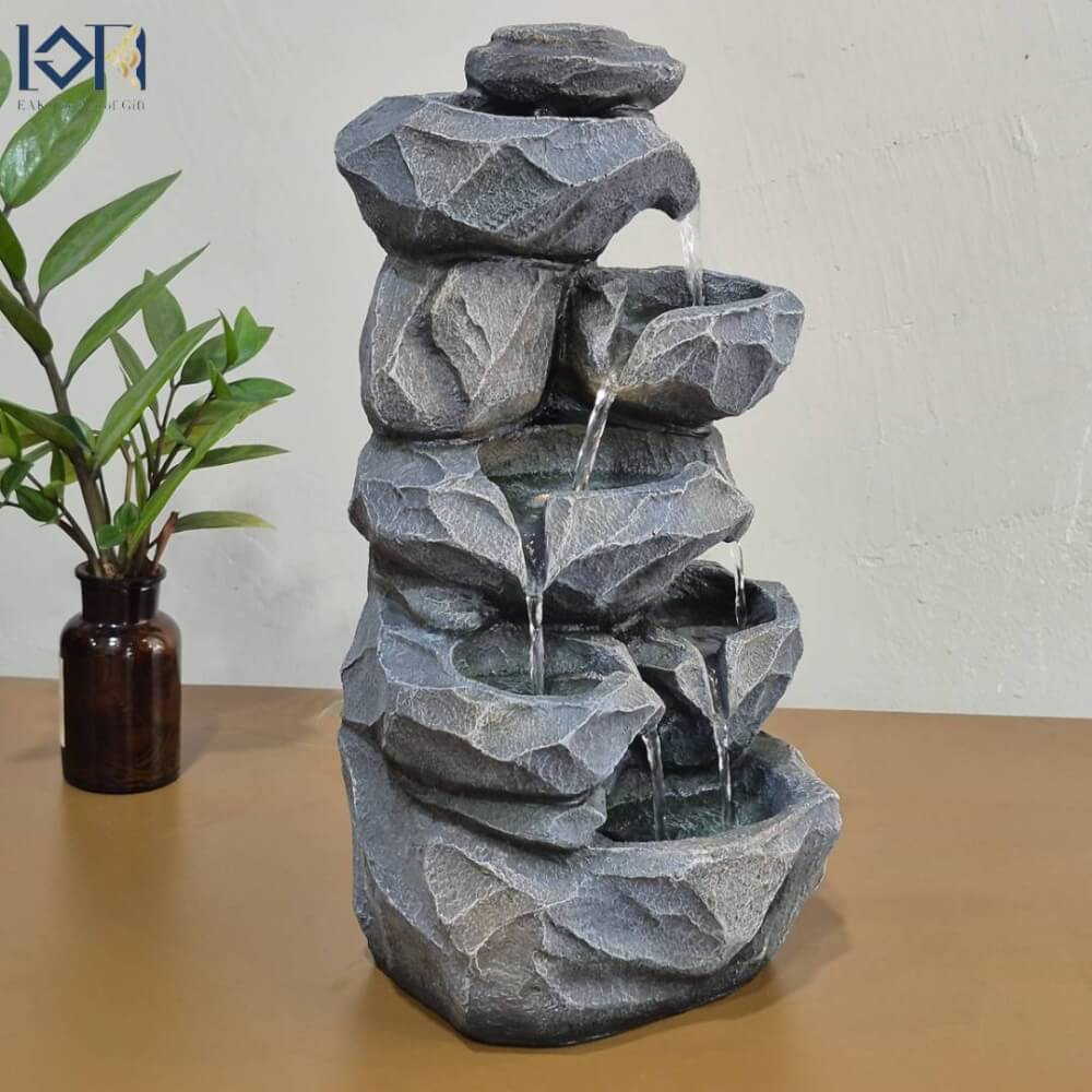 น้ำพุตั้งพื้น EAKGIFT รุ่น1220809L ขนาดกลาง สไตล์ธรรมชาติเสริมฮวงจุ้ย