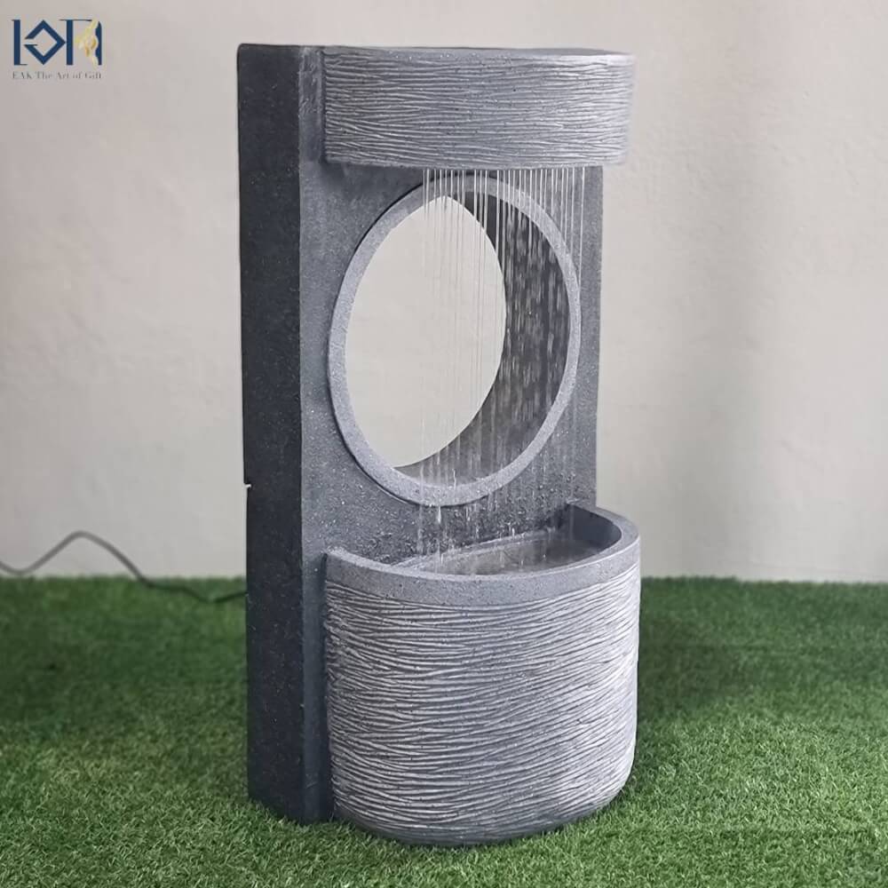 น้ำพุตั้งพื้นเสริมฮวงจุ้ย EAKGIFT รุ่นMZ15027GA สไตล์โมเดิร์น