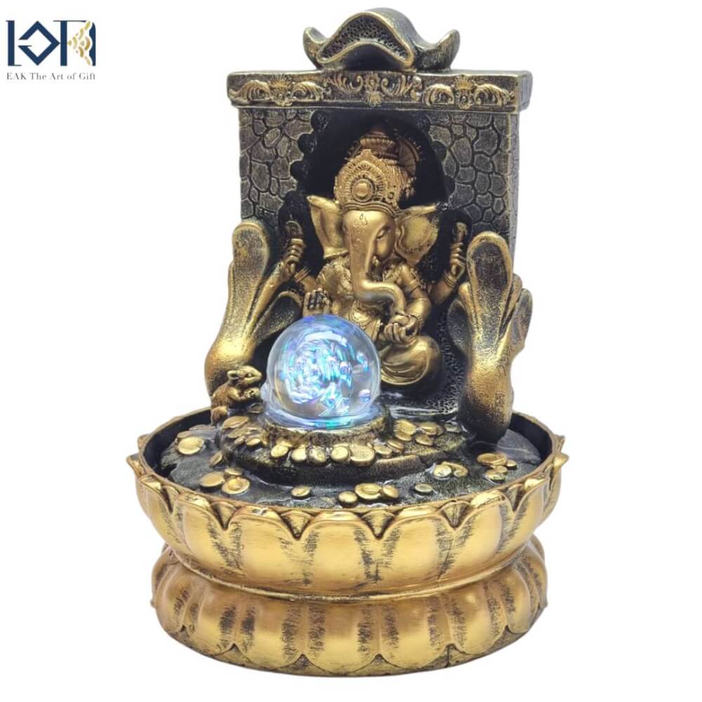 น้ำพุตั้งโต๊ะ EAKGIFT รุ่น16097 น้ำพุพระพิฆเนศเสริมฮวงจุ้ย