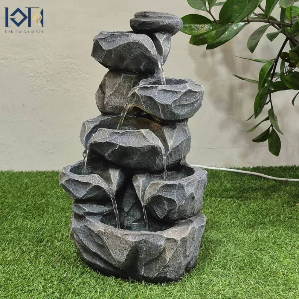 น้ำพุตั้งพื้น EAKGIFT รุ่น1220809L ขนาดกลาง สไตล์ธรรมชาติเสริมฮวงจุ้ย