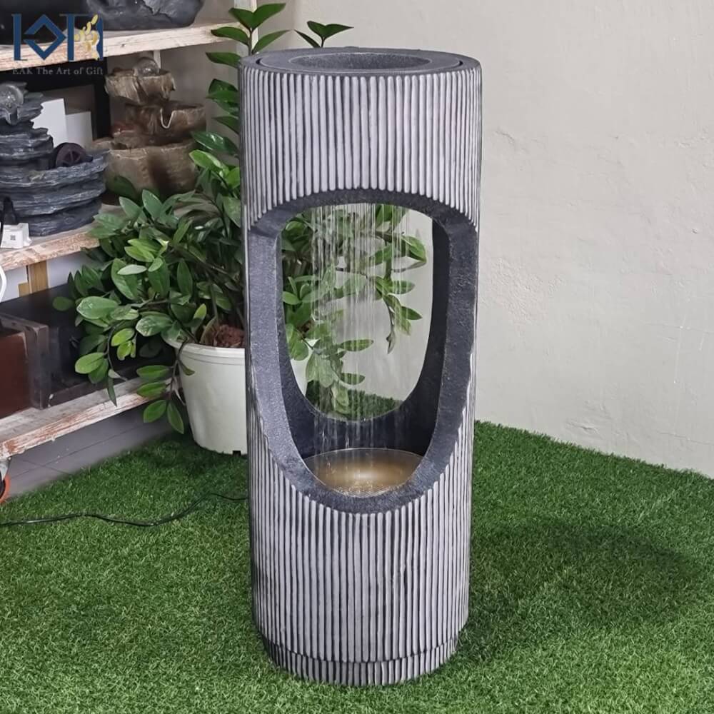 น้ำพุตั้งพื้น EAKGIFT รุ่นMZ16088GA สไตล์คลาสสิกตกแต่งบ้านเสริมฮวงจุ้ย