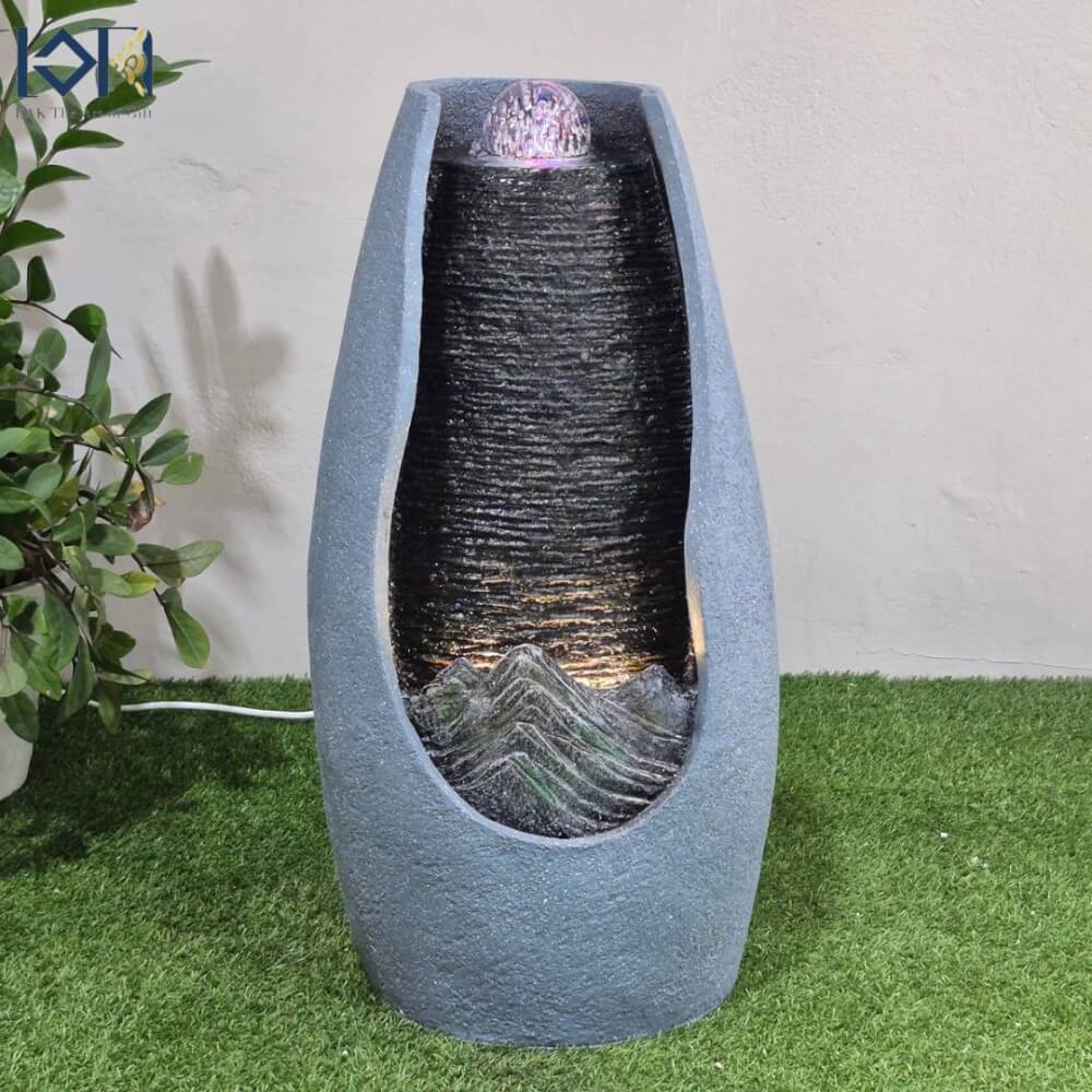 น้ำพุตั้งพื้น EAKGIFT รุ่น22045 สไตล์คลาสสิก ตกแต่งบ้านเสริมฮวงจุ้ย