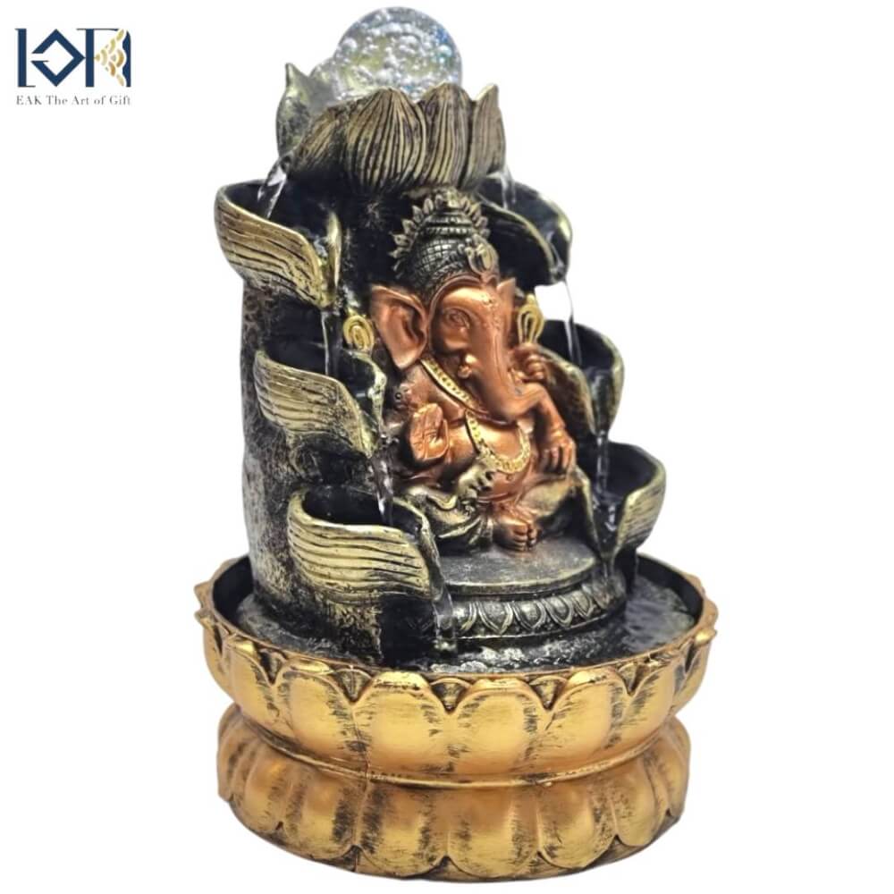 น้ำพุตั้งโต๊ะเสริมฮวงจุ้ย EAKGIFT รุ่น16130 น้ำพุพระพิฆเนศปางเศรษฐี