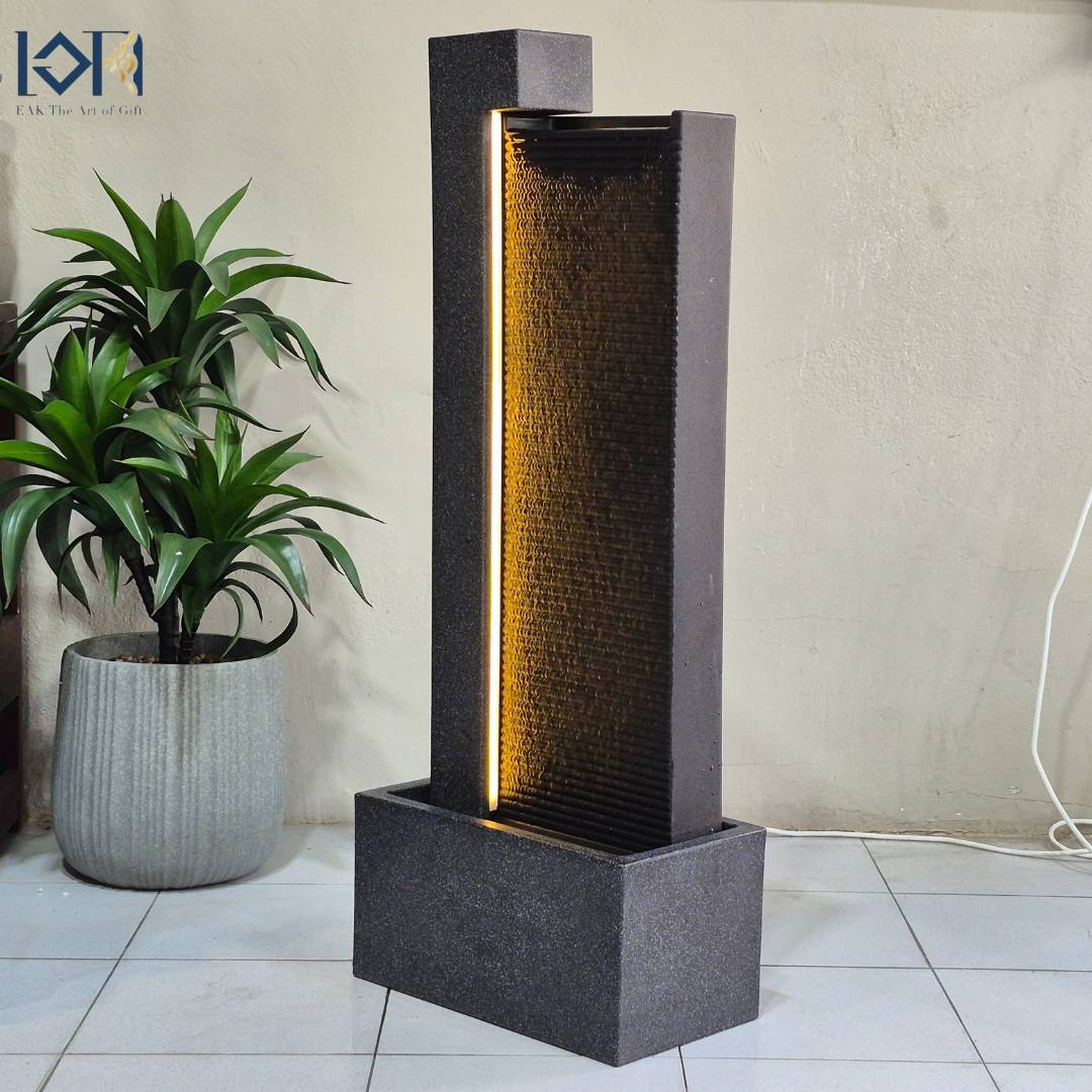 น้ำล้นเสริมฮวงจุ้ย EAKGIFT รุ่นMZ16348JB อ่างน้ำพุตั้งวางตกแต่งบ้าน สวน วัสดุโพลิเอทิลีนสวยๆ