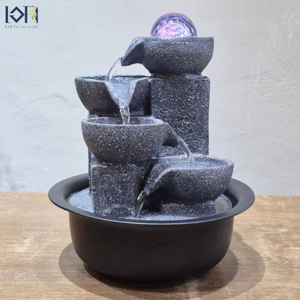 น้ำพุตั้งโต๊ะ EAKGIFT รุ่น 24512 มีลูกแก้วหมุนเสริมฮวงจุ้ย ตกแต่งบ้าน_8
