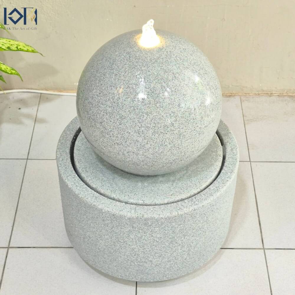 น้ำพุล้นตั้งพื้น EAKGIFT รุ่นGRANILITE MZ16126JB ดีไซน์ทันสมัยงานสวยหรูคล้ายหิน