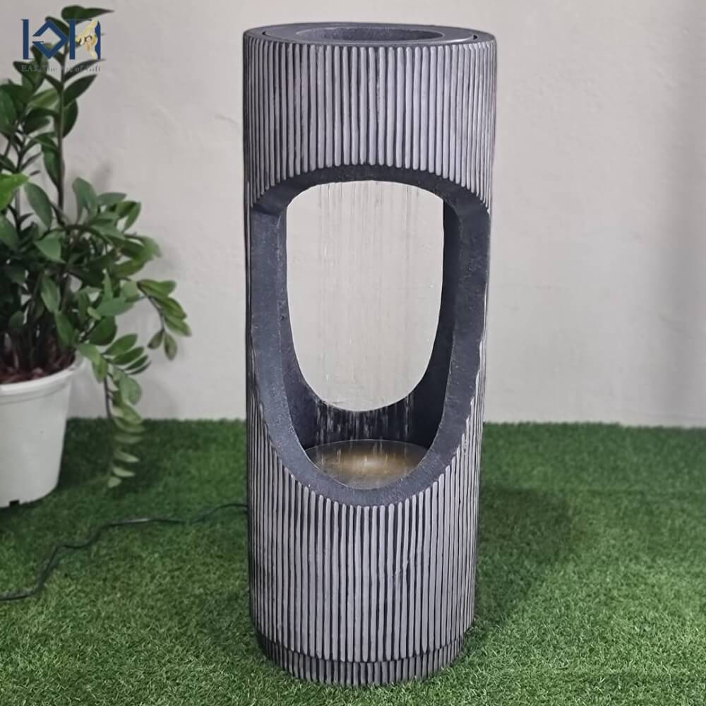 น้ำพุตั้งพื้น EAKGIFT รุ่นMZ16088GA สไตล์คลาสสิกตกแต่งบ้านเสริมฮวงจุ้ย