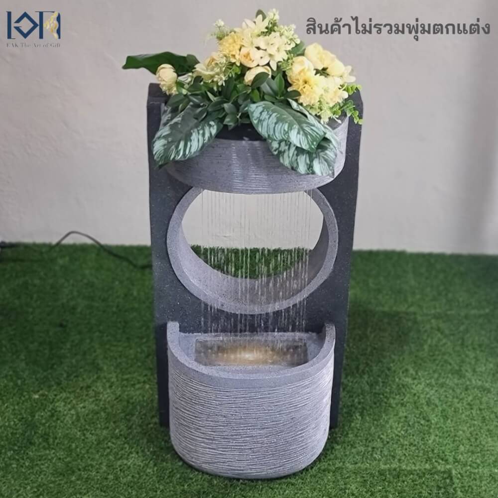 น้ำพุตั้งพื้นเสริมฮวงจุ้ย EAKGIFT รุ่นMZ15027GA สไตล์โมเดิร์น