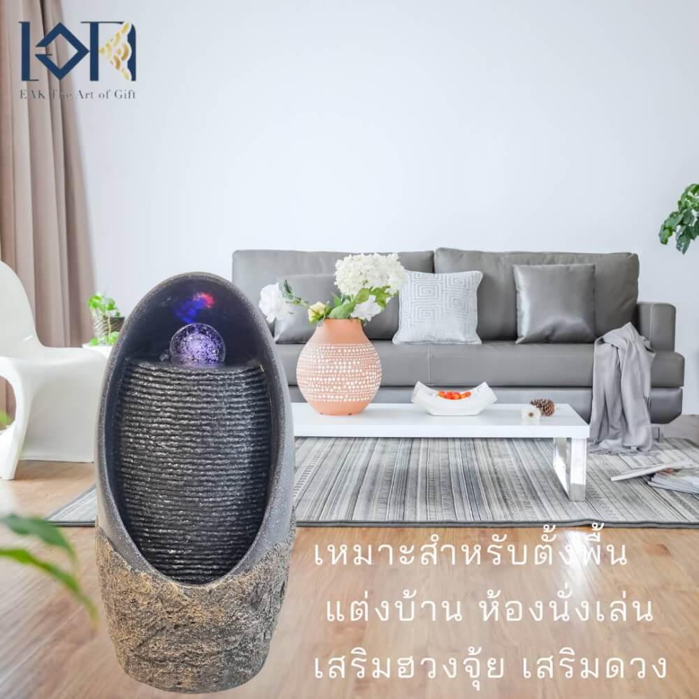 น้ำพุตั้งพื้น EAKGIFT รุ่น23013 สไตล์คลาสสิกเสริมฮวงจุ้ย