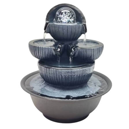 น้ำพุตั้งโต๊ะ EAKGIFT รุ่น8876 สไตล์คลาสสิก มีลูกแก้วหมุนเสริมฮวงจุ้ย_0