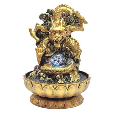 น้ำพุตั้งโต๊ะเสริมฮวงจุ้ย EAKGIFT รุ่น19001 สีทอง น้ำพุมังกรเสริมความยิ่งใหญ่บารมี_0