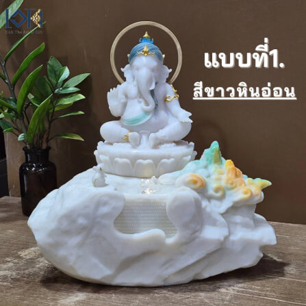 น้ำล้นตั้งโต๊ะ EAKGIFT รุ่นPM002W สไตล์โมเดิร์น น้ำพุพระพิฆเนศเสริมฮวงจุ้ย_1