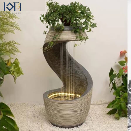 น้ำพุตั้งพื้น EAKGIFT รุ่นFF1011 ขนาดใหญ่ สไตล์ม่านน้ำเสริมฮวงจุ้ย_1