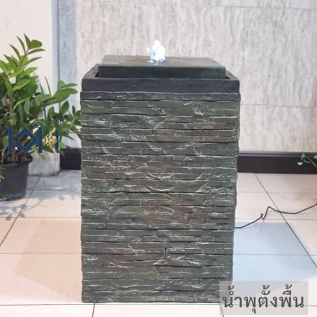 น้ำพุล้นตั้งพื้น EAKGIFT รุ่น20625 สไตล์ธรรมชาติทรงสี่เหลี่ยมเสริมฮวงจุ้ย_1