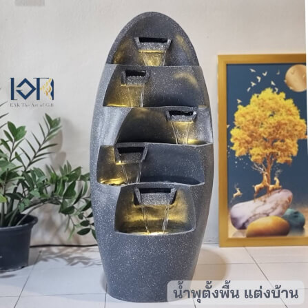 น้ำพุตั้งพื้นเสริมฮวงจุ้ย EAKGIFT รุ่น230051 ขนาดใหญ่ มีน้ำไหลพร้อมไฟ_1