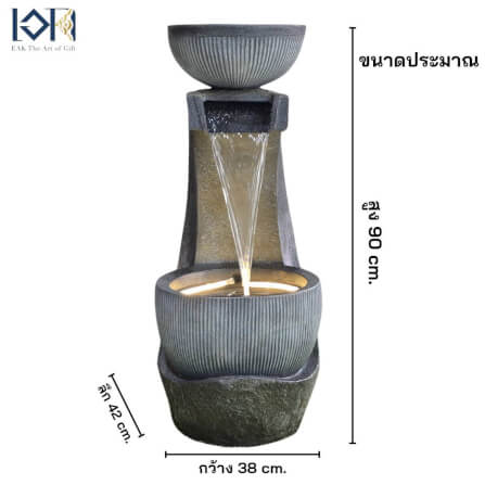 น้ำพุตั้งพื้นเสริมฮวงจุ้ย EAKGIFT รุ่นFF1012 สไตล์น้ำตก มีเสียงน้ำ_2