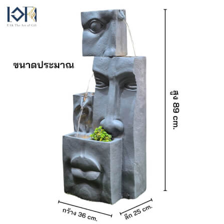 น้ำพุตั้งพื้นตกแต่งบ้าน EAKGIFT รุ่นFF2038 สไตล์อาร์ตโมเดิร์น เสริมฮวงจุ้ย_2