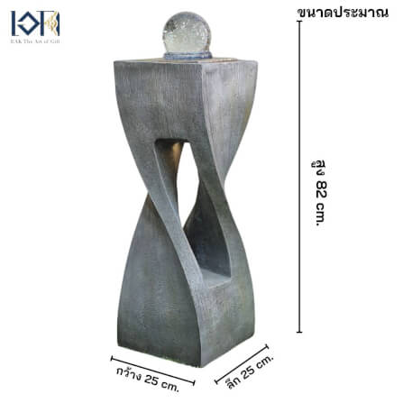 น้ำพุตั้งพื้นเสริมฮวงจุ้ย EAKGIFT รุ่น3063 สไตล์คลาสสิก_2