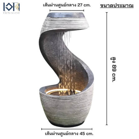 น้ำพุตั้งพื้น EAKGIFT รุ่นFF1011 ขนาดใหญ่ สไตล์ม่านน้ำเสริมฮวงจุ้ย_2