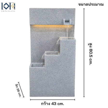 น้ำพุตั้งพื้นเสริมฮวงจุ้ย EAKGIFT รุ่นMZ16357JB วัสดุโพลิเอทิลีน สไตล์โมเดิร์น_2