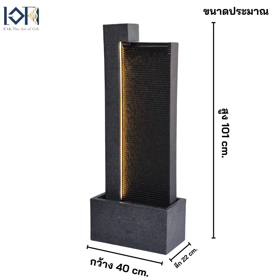 น้ำล้นเสริมฮวงจุ้ย EAKGIFT รุ่นMZ16348JB อ่างน้ำพุตั้งวางตกแต่งบ้าน สวน วัสดุโพลิเอทิลีนสวยๆ_2