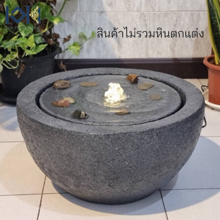 น้ำพุล้นตั้งพื้น EAKGIFT รุ่น2208สีเทาเข้ม สไตล์โมเดิร์นเสริมฮวงจุ้ย_3