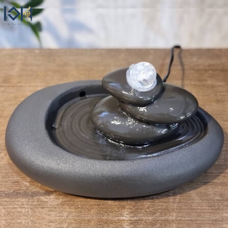 น้ำพุตั้งโต๊ะเสริมฮวงจุ้ย EAKGIFT รุ่นวงทรัพย์เรียกโชค สไตล์โมเดิร์นงานสวยเรียบหรู_4