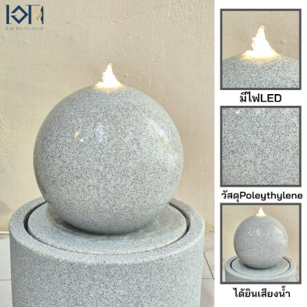น้ำพุล้นตั้งพื้น EAKGIFT รุ่นGRANILITE MZ16126JB ดีไซน์ทันสมัยงานสวยหรูคล้ายหิน_4