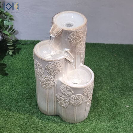 น้ำพุตั้งพื้นเสริมฮวงจุ้ย EAKGIFT รุ่นMZ159518A สไตล์โมเดิร์น วัสดุเซรามิก สีขาวงาช้าง_4