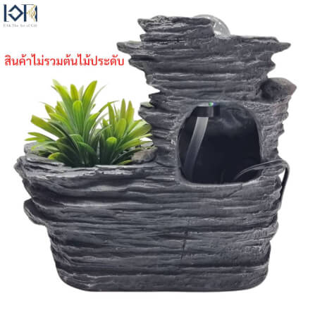 น้ำพุตั้งโต๊ะเสริมฮวงจุ้ย EAKGIFT รุ่น22062 สไตล์คลาสสิกมีกังหันวิดเงิน_5