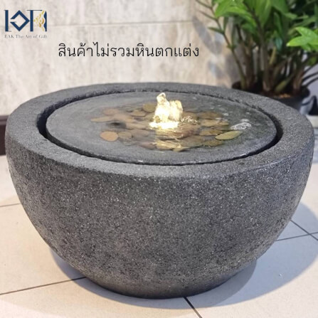 น้ำพุล้นตั้งพื้น EAKGIFT รุ่น2208สีเทาเข้ม สไตล์โมเดิร์นเสริมฮวงจุ้ย_5