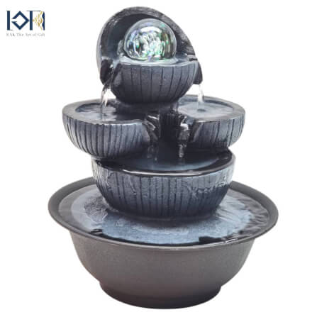 น้ำพุตั้งโต๊ะ EAKGIFT รุ่น8876 สไตล์คลาสสิก มีลูกแก้วหมุนเสริมฮวงจุ้ย_7