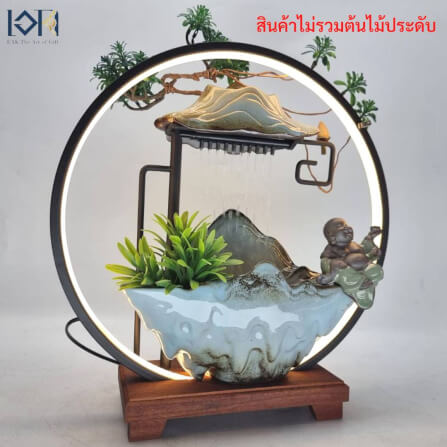 น้ำพุตั้งโต๊ะเสริมฮวงจุ้ย EAKGIFT รุ่นA000235 สไตล์โมเดิร์นทันสมัยวัสดุเซรามิกงานสวยหรู_7