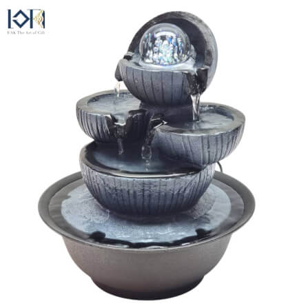 น้ำพุตั้งโต๊ะ EAKGIFT รุ่น8876 สไตล์คลาสสิก มีลูกแก้วหมุนเสริมฮวงจุ้ย_8