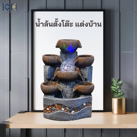 น้ำพุตั้งโต๊ะเสริมฮวงจุ้ย EAKGIFT รุ่น9828 น้ำพุน้ำล้นตั้งโต๊ะทำงานตกแต่งบ้าน_9