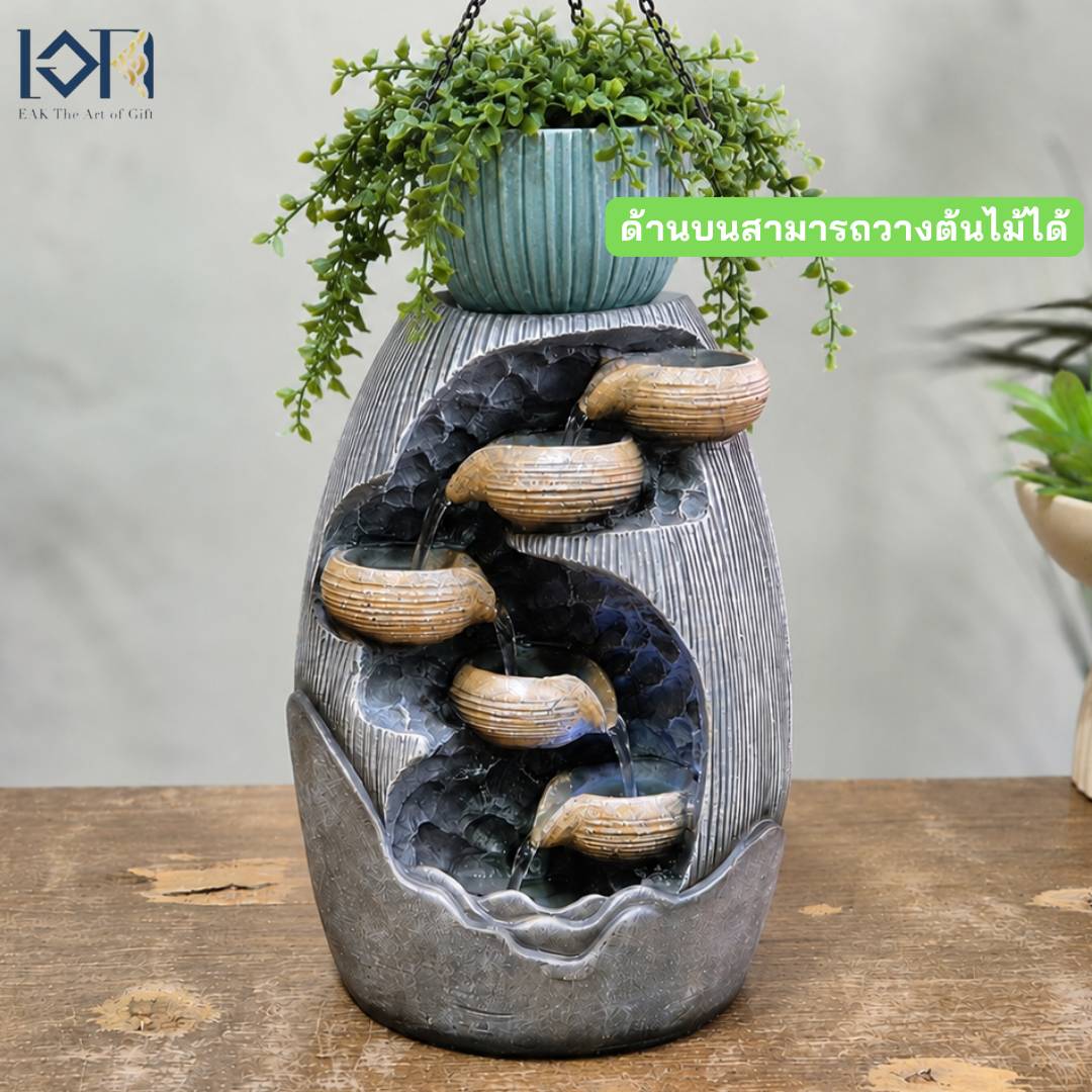 น้ำพุตั้งโต๊ะ EAKGIFT รุ่น260129 อ่างน้ำล้นตกแต่งบ้านเสริมฮวงจุ้ย_10