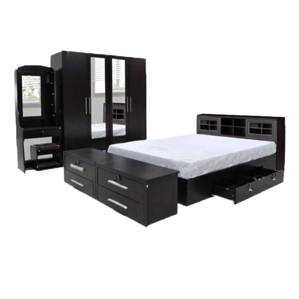 ชุดห้องนอน 6 ฟุต WISDOM DESIGN FURNITURE รุ่น NAKED1 สี โอ๊ค