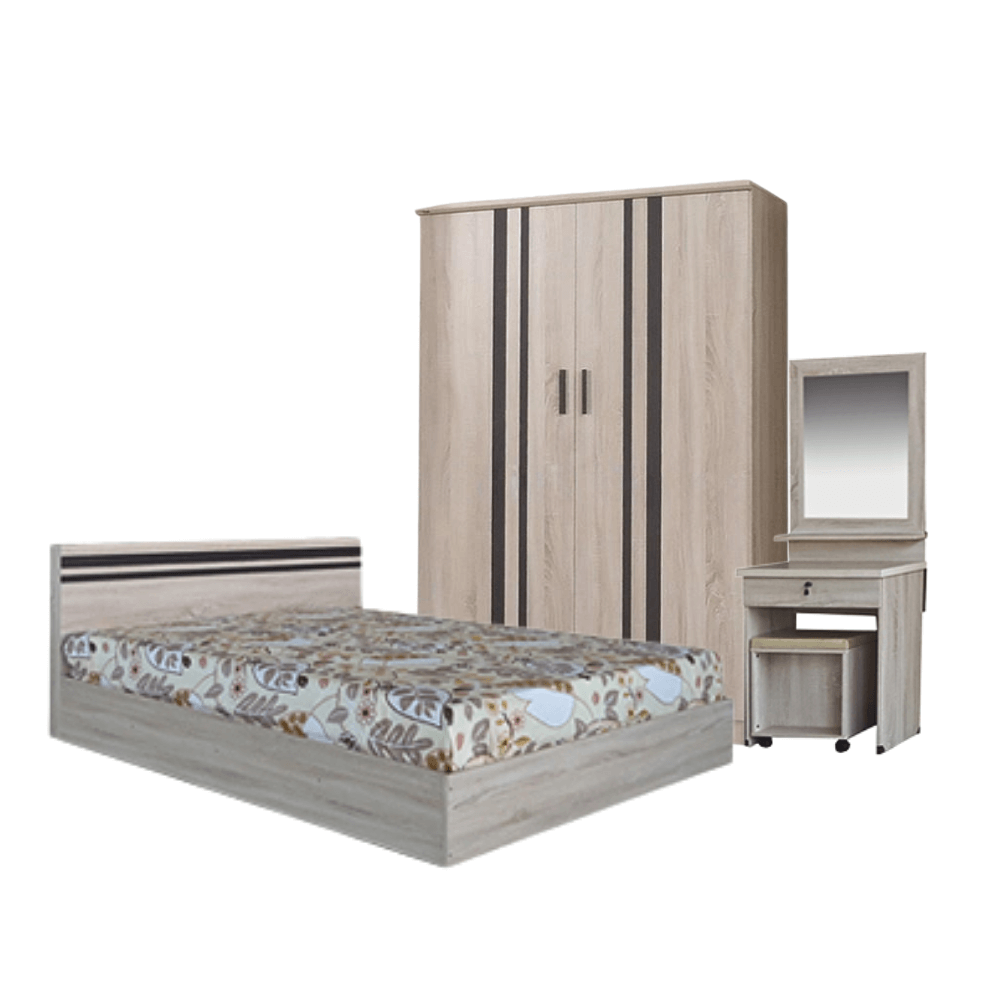 ชุดห้องนอน + ที่นอน PVC 3.5 ฟุต WISDOM DESIGN FURNITURE รุ่น ECO สี โซลิค_0