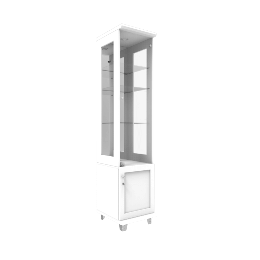 ตู้โชว์กระจก WISDOM DESIGN FURNITURE รุ่น CB-003 40 ซม. สีขาว