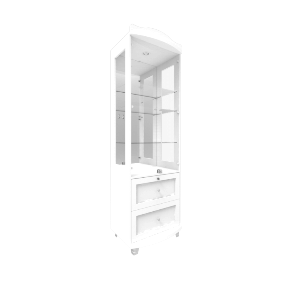 ตู้โชว์กระจก WISDOM DESIGN FURNITURE รุ่น CB-004 60 ซม. สีขาว