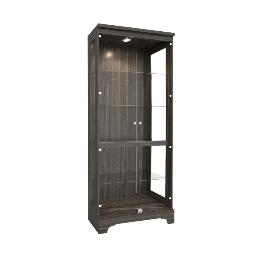 ตู้โชว์กระจก WISDOM DESIGN FURNITURE รุ่น CB-012 80 ซม. สีไลท์เวงเก้