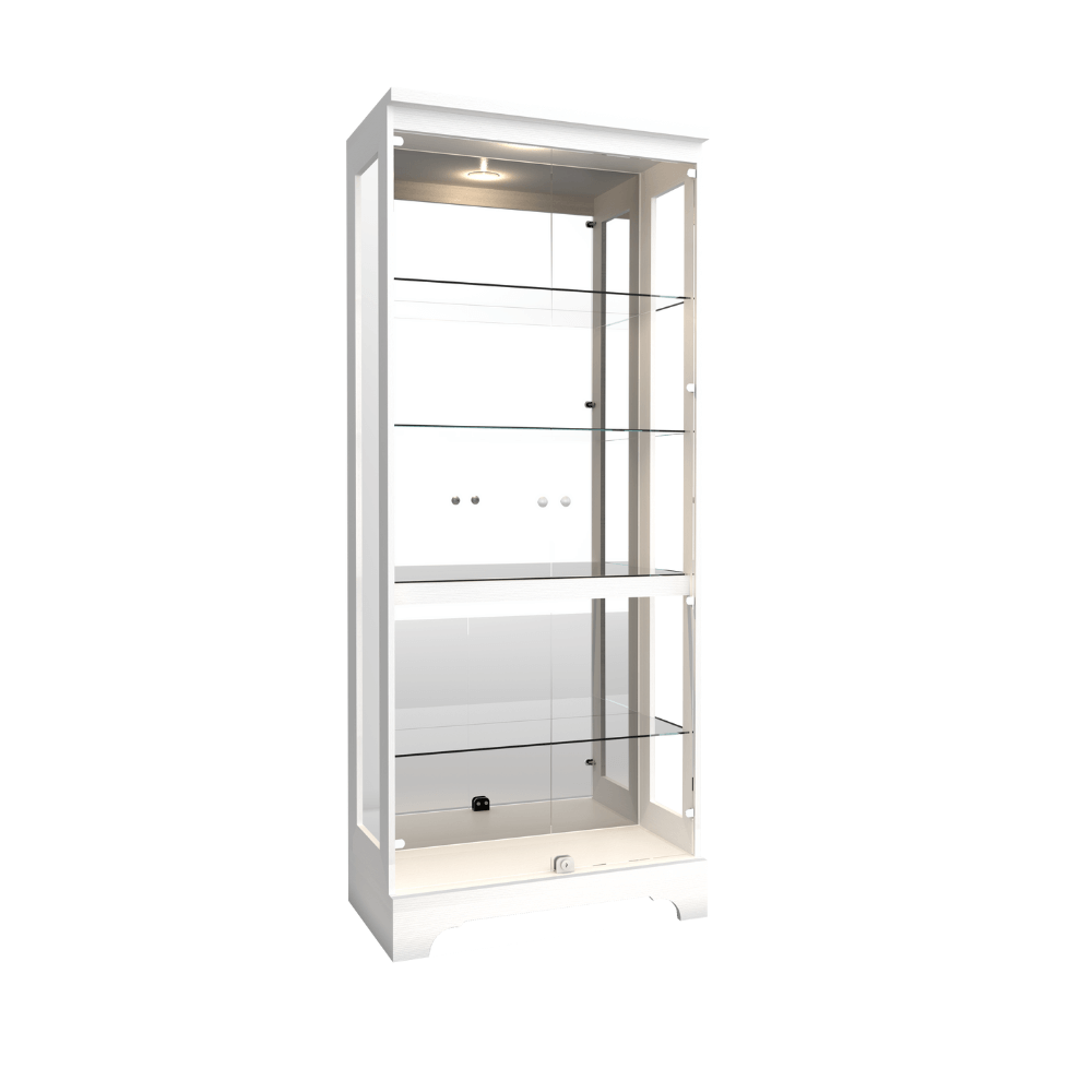 ตู้โชว์กระจก WISDOM DESIGN FURNITURE รุ่น CB-012G 80 ซม. สีขาว