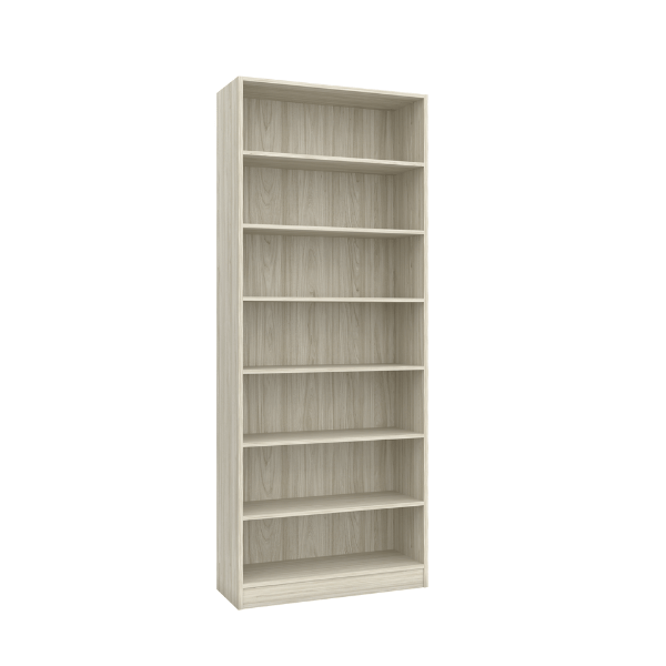 ชั้นวางของทึบ 7 ชั้น WISDOM DESIGN FURNITURE รุ่น BK-81A 80 ซม. สีไวท์โอ๊ค_0
