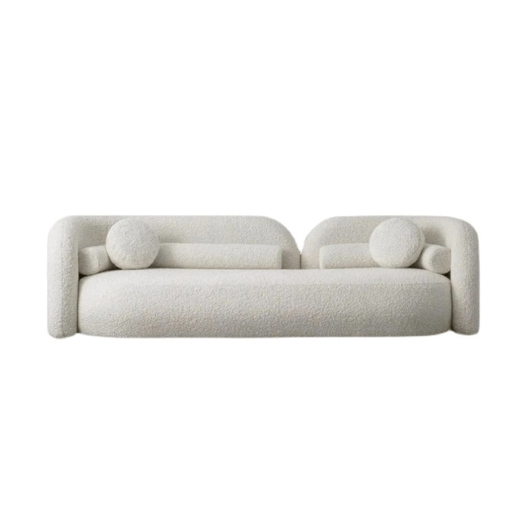 โซฟา 3 ที่นั่ง WISDOM DESIGN FURNITURE รุ่น VIA 270 ซม. ผ้าขนแกะ สีขาว