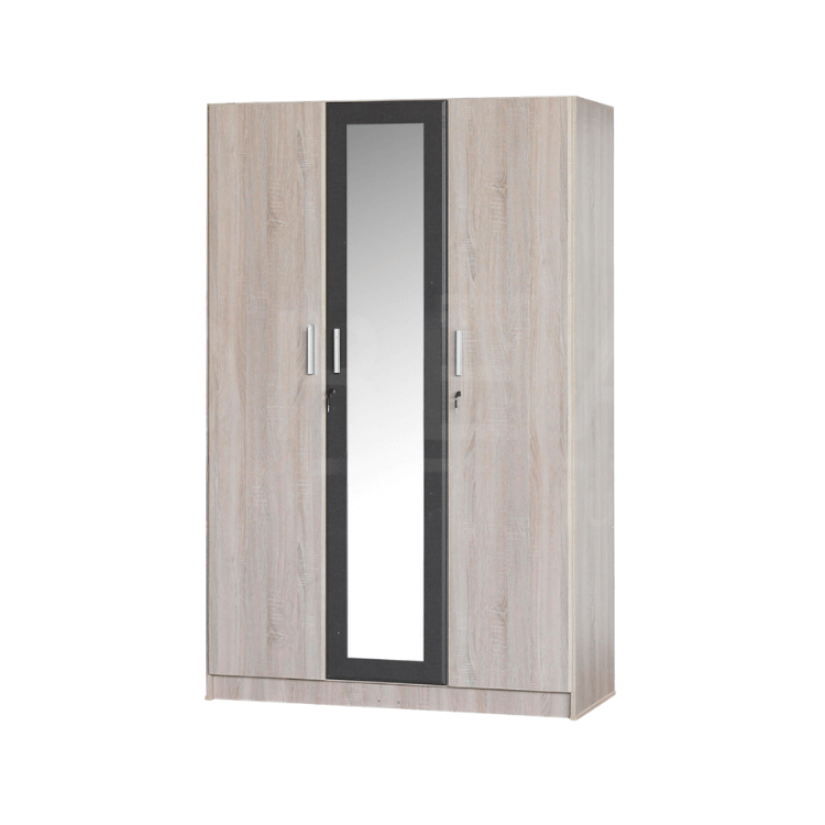 ตู้เสื้อผ้า 3 บานเปิด WISDOM DESIGN FURNITURE รุ่น WS1210 120 ซม. สีโซลิค/กราไฟท์_0