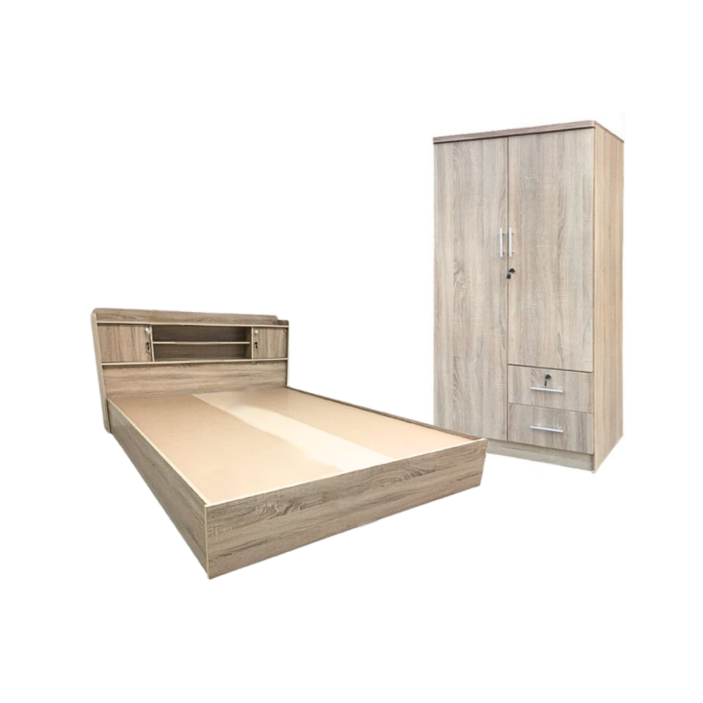 ชุดห้องนอน 5 ฟุต WISDOM DESIGN FURNITURE รุ่น 2 ชิ้น 120 ซม. สีโซลิค