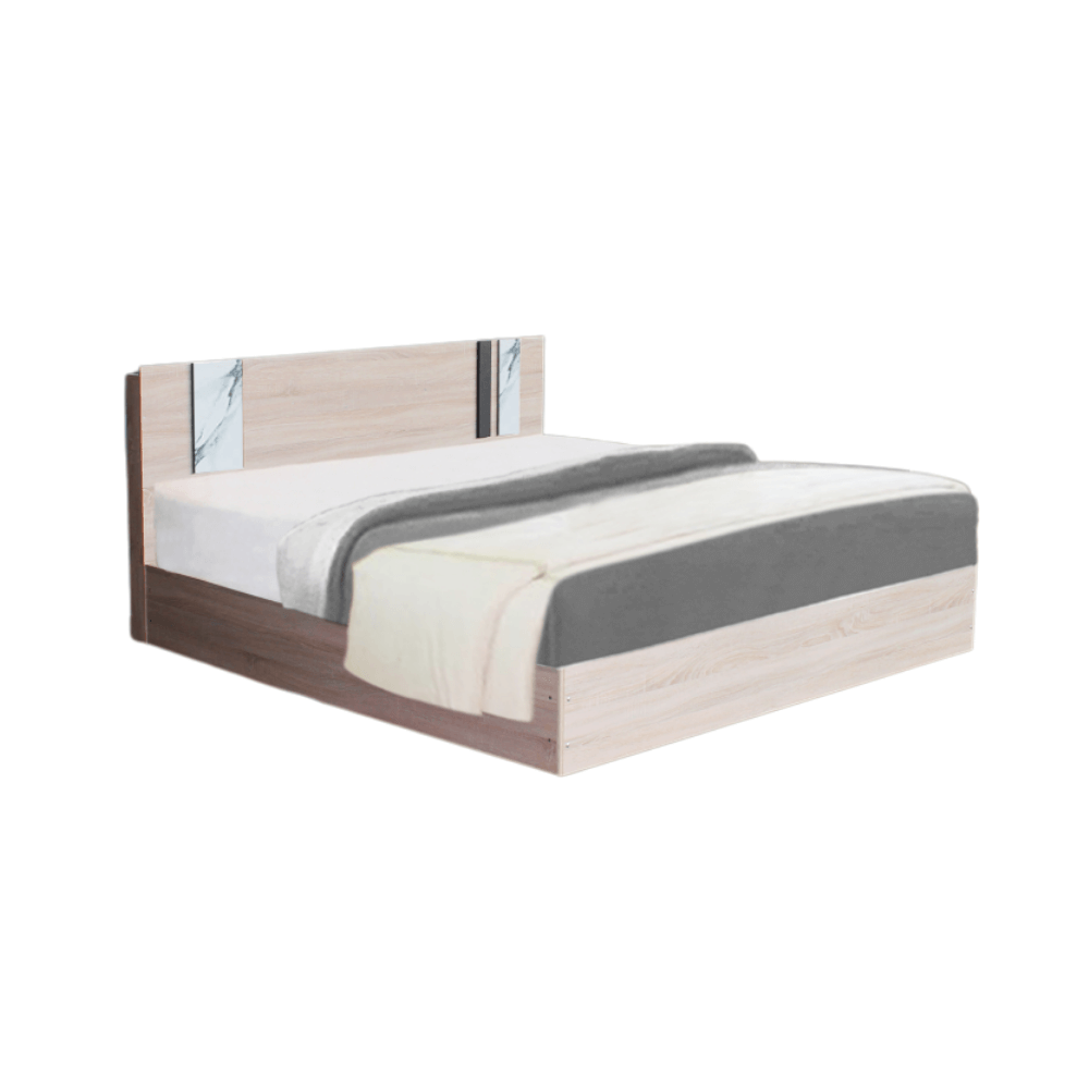 ชุดห้องนอน + ที่นอนสปริง 5 ฟุต WISDOM DESIGN FURNITURE รุ่น GLORY PLUS สี โซลิค/หินอ่อน_1