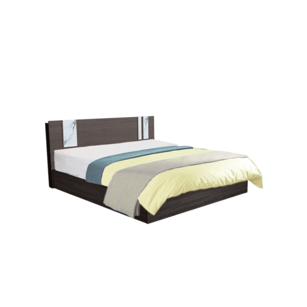 ชุดห้องนอน + ที่นอน PVC 5 ฟุต WISDOM DESIGN FURNITURE รุ่น GLORY PLUS สี แอชบราวน์/หินอ่อน_1